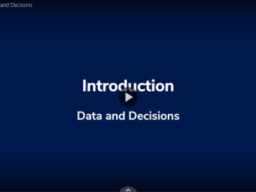 Data Driven Decisions: Course Introduction 