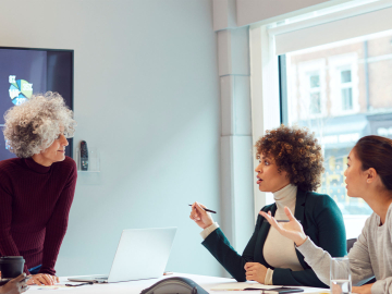 Diverse group of businesswomen in a meeting 