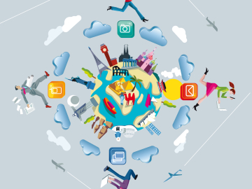 world globe and crowdsourcing