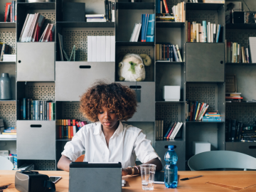 Woman working from home 