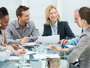 diverse executives in a meeting