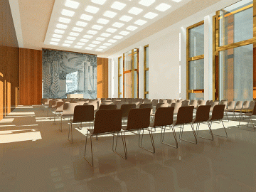 A multi-purpose teaching and events space will sit at the heart of a newly-refurbished wing. he room will preserve the architecture and aesthetic of the building’s history while providing a modern backdrop for education 