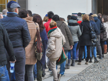 People queuing