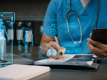 Doctor using AI for work