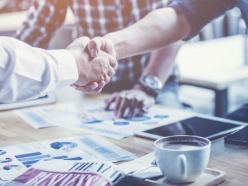People negotiating in a business meeting