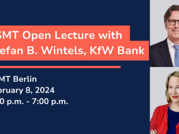 ESMT Open Lecture with Stefan B. Wintels, KfW Bank