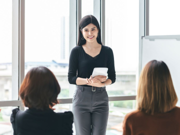 Woman in leadership position