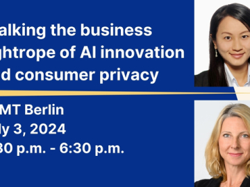 ESMT Open Lecture on AI innovation & consumer privacy with expert Min Ye