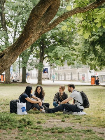 Students in the park
