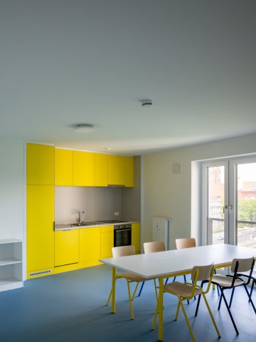 image of the kitchen in the ESMT shared housing dorms