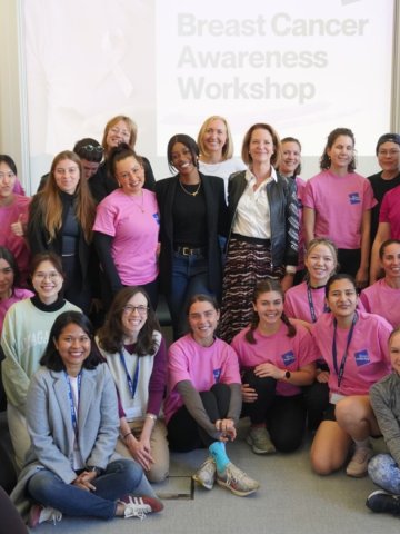 Full-time MBA student Gloria Mopotu and the women in leadership club