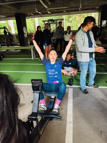 ESMT Full-time MBA student Rhonda Li competing at the MBA tournament in Paris