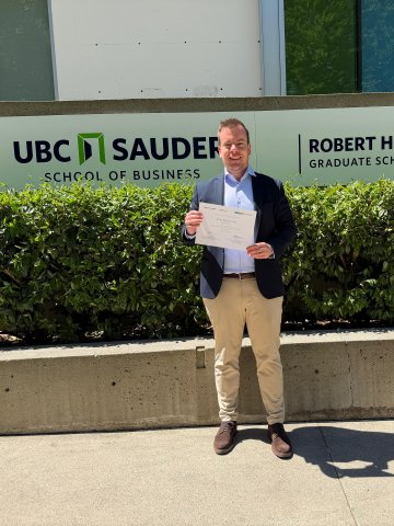ESMT Berlin Part-time MBA student Tim Krewerth on exchange at UBC Sauder in Vancouver