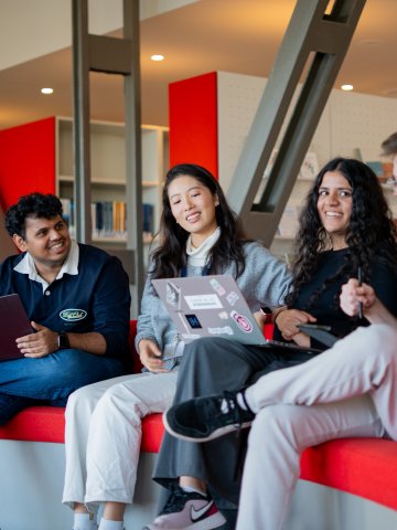 ESMT Master's students in the campus library