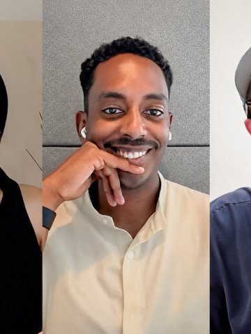 Three alumni from ESMT Berlin's MBA programs taking part in a webinar