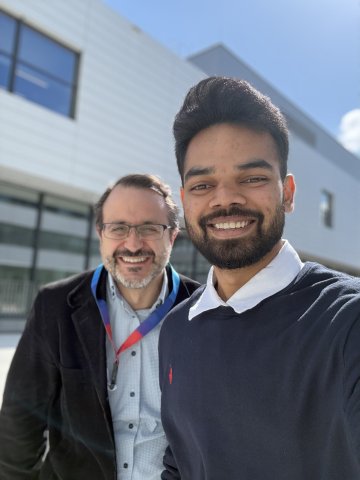ESMT Master in Innovation and Entrepreneurship student Sherwin Stanley Isaac on the Bosch HQ campus