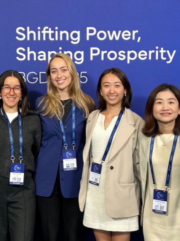 ESMT Berlin Master in Global Management student Sophie von Rohr with other young voices during the Berlin Global Dialogue 2025