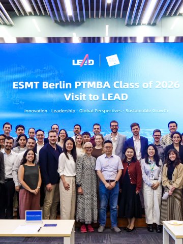 The ESMT Berlin Part-time MBA students on a company visit while on the International Field Seminar to China