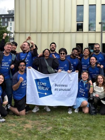 ESMT Full-time MBA students from the Class of 2027 at the MBAT MBA Tournament at HEC Paris