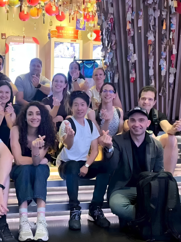 ESMT Berlin Part-time MBA student Pavel Seraphimov and classmates during a class trip to Shanghai