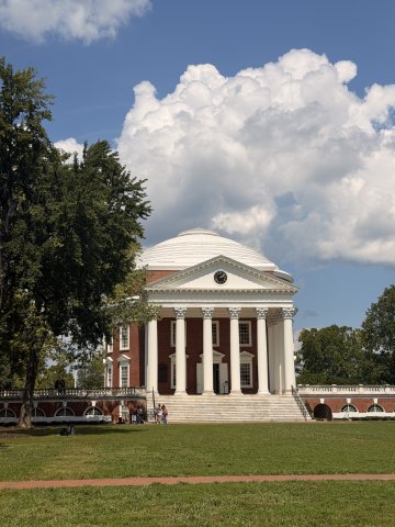 The Rotunda, the signature architectural piece at the centerpiece of the University of Virginia's historic grounds.