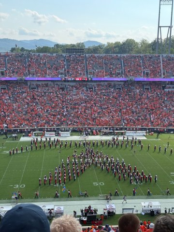 A football game at the University of Virginia