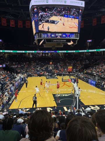 A basketball game at the University of Virginia