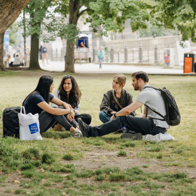 Students in the park