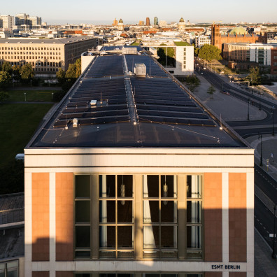 Solar panels on the roof 