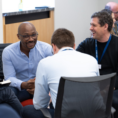 Participants engaging in group work