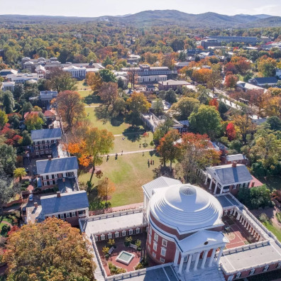 Aerial view of Charlottesville, VA. Source: charlottesville.gov