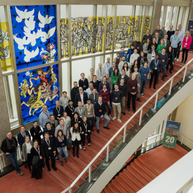 group picture on stairs