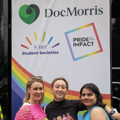 Students in front of CSD truck