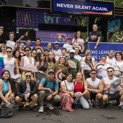 Students and employees at Christopher Street Day