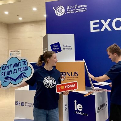 Fudan University student exchange booth