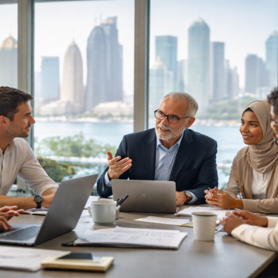 Group discussion during a CDL Doha session.