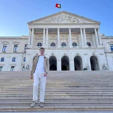 Lucas at the São Bento Palace (Palácio de São Bento), in Lisbon Portugal