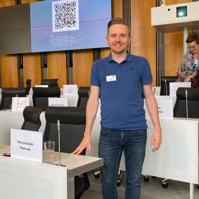ESMT Berlin Global Online MBA student Jarek Kulik during the on-campus week during his degree program