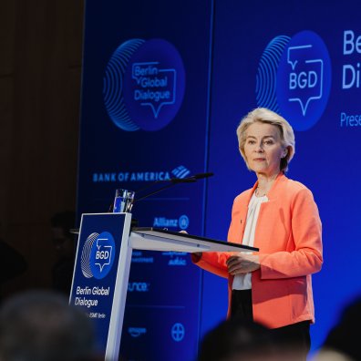 Ursula von der Leyen, President of the European Commission at the Berlin Global Dialogue 2025 presented by ESMT