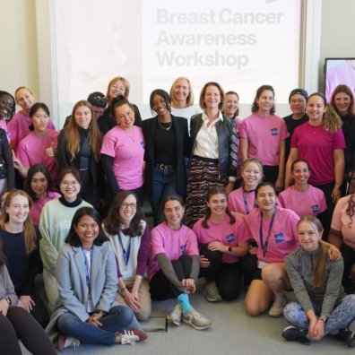 Full-time MBA student Gloria Mopotu and the women in leadership club