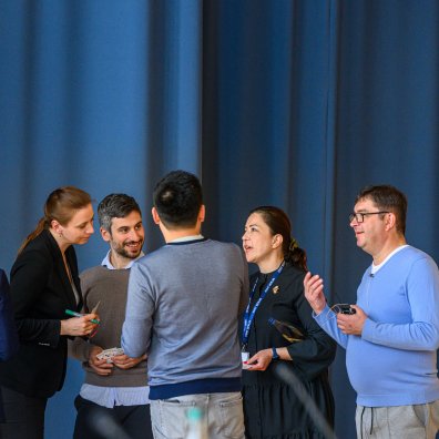 Professor Konstantin Korotov interacting with students