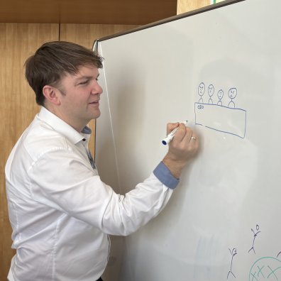 ESMT Executive Education participant Rouven Weber taking part in the General Management Seminar