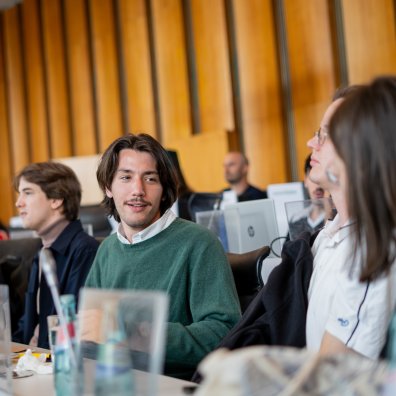 ESMT Berlin master's students in a lecture hall