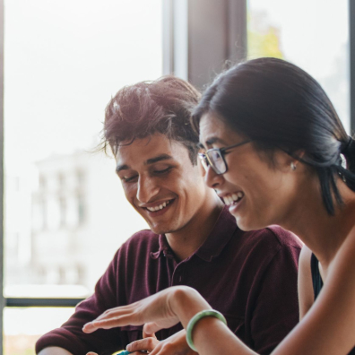 Image of students studying together
