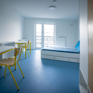 Double room at ESMT's student accommodation