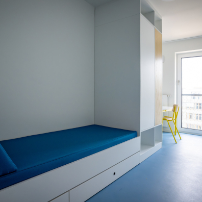Single room at ESMT's student accommodation