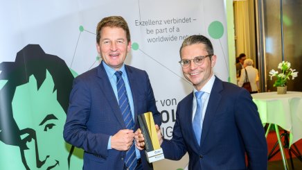 Michael Weber and Jörg Rocholl at the Humboldt professorship award ceremony