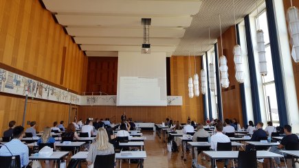 MIM students in class with social distance