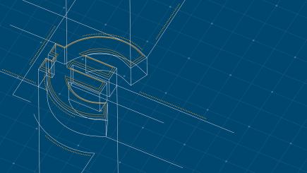 Currency EUR (European Euro) isometric symbol