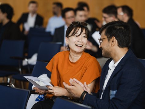 Alumni talking